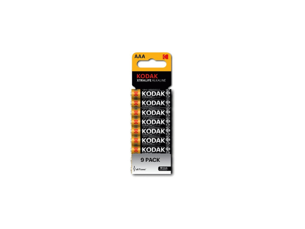 Kodak Xtralife Alkaline Battery AAA - 9 pack