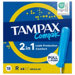 Tampax Compak Regular Tampons With Applicator x18